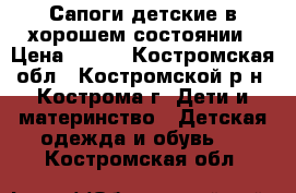 Сапоги детские в хорошем состоянии › Цена ­ 500 - Костромская обл., Костромской р-н, Кострома г. Дети и материнство » Детская одежда и обувь   . Костромская обл.